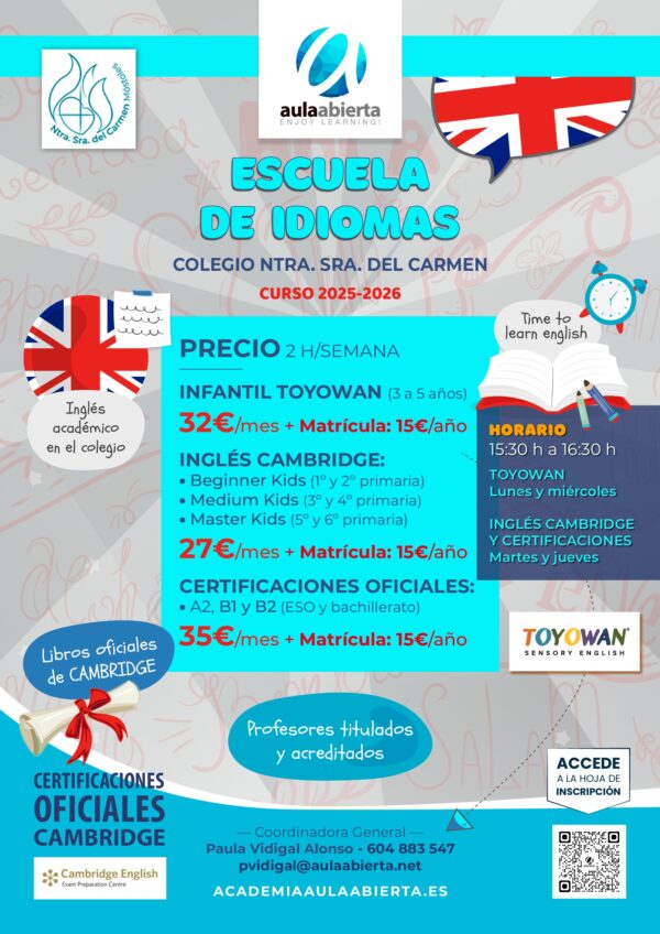 cartel-informativo-nuestra-senora-del-carmen-mostoles-academia-aul-abierta-2025-2026