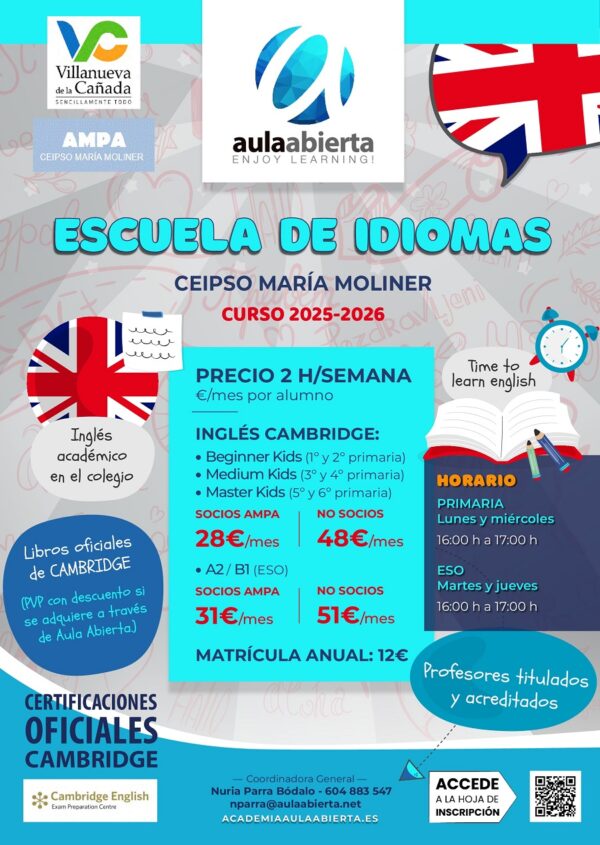 cartel-primaria-ceip-maria-moliner-villanueva-de-la-canada-2025-2026-escuela-de-idiomas-academia-aula-abierta_900