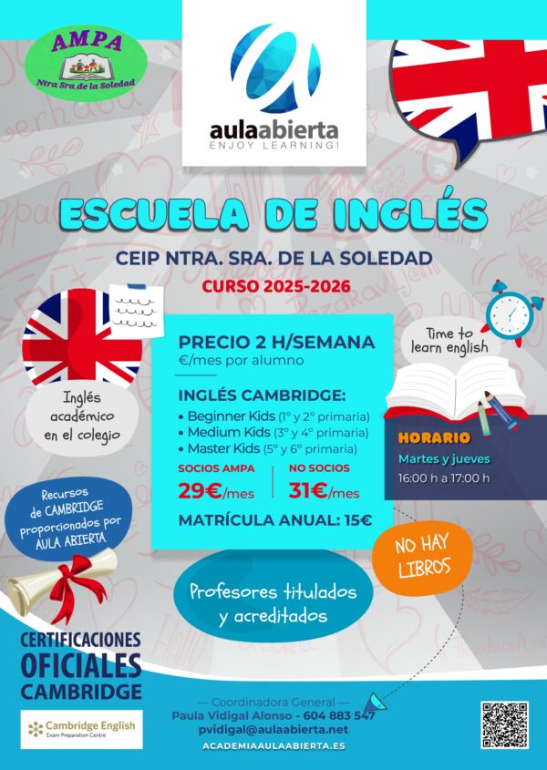 cartel-primaria-inuestra-senora-de-la-soledad-academia-aul-abierta-2025-2026
