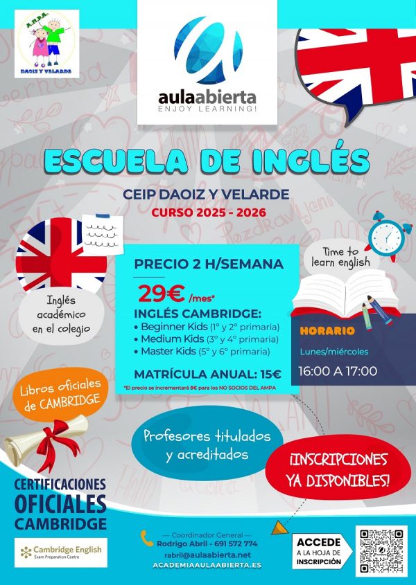 cartel-primaria-ceip-daoiz-y-velarde-getafe-escuela-de-idiomas-ingles-2025-2026-academia-aula-abierta01_900